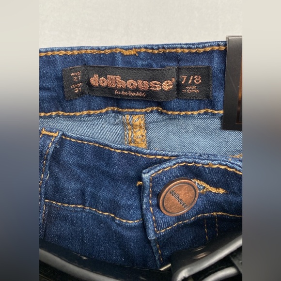 NEW Dollhouse Women’s Fit & Flare Jeans Blue Size 7/8 Y2K 90’s 70’s Festival - Picture 4 of 15